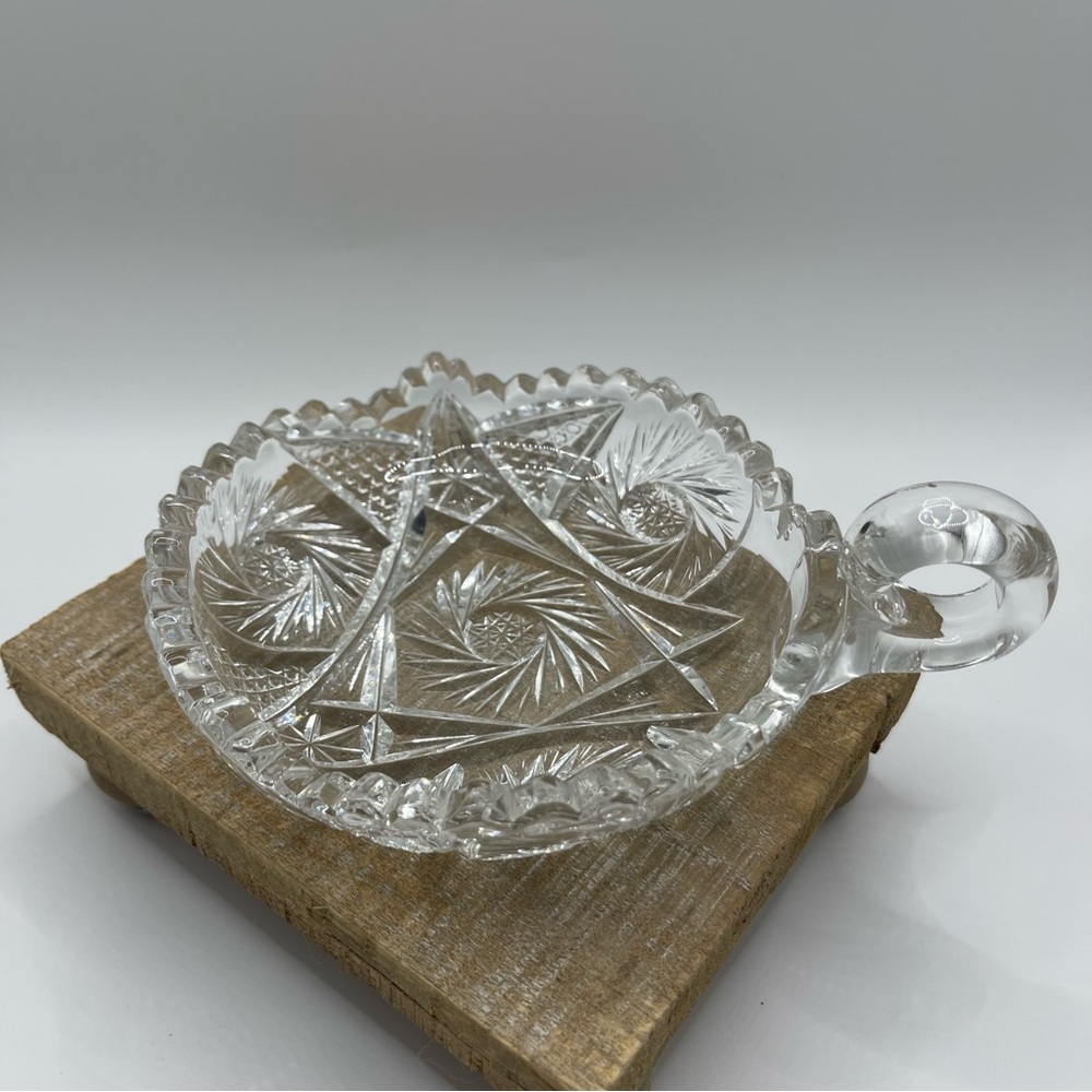 Vintage American Brilliant Cut Glass Nut‎ Dish